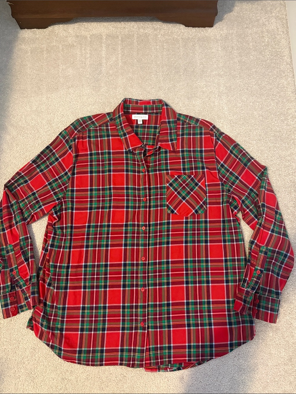 Crown & Ivy XL plaid button down